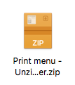 Print menu - Unzip and Copy workflow to PDF Services folder